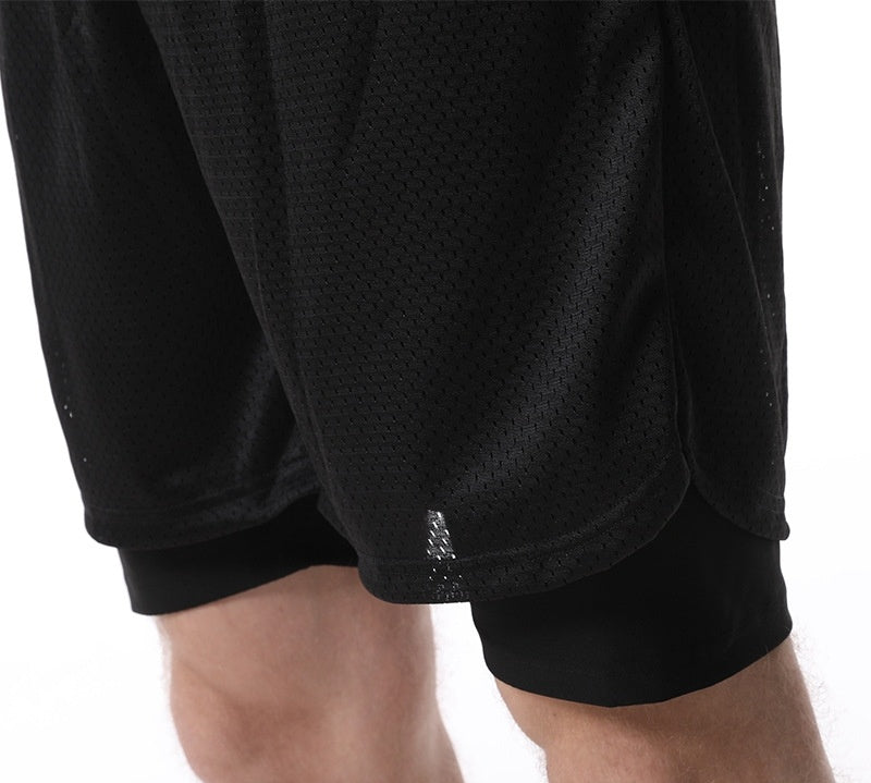 2-in-1 Double Layer Men's Violently Sweat Shorts