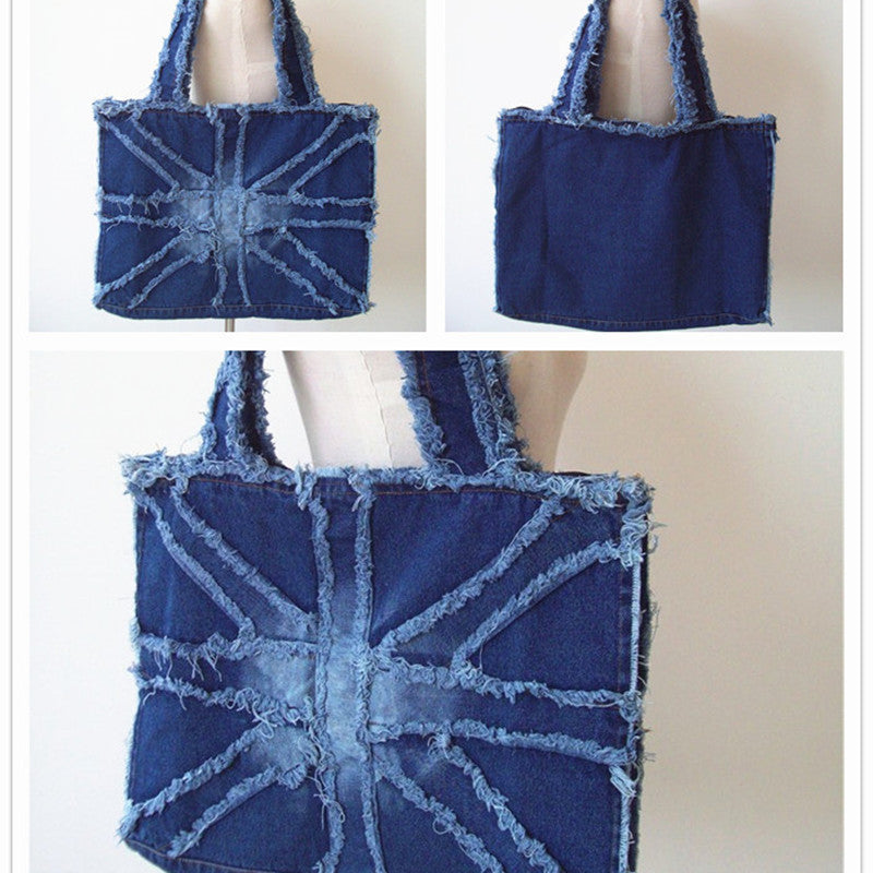 Denim bag washed rice bag