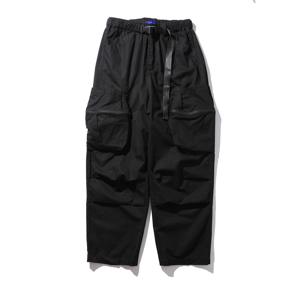 Multi-pocket Cargo Pants Men's Outdoor Pleats