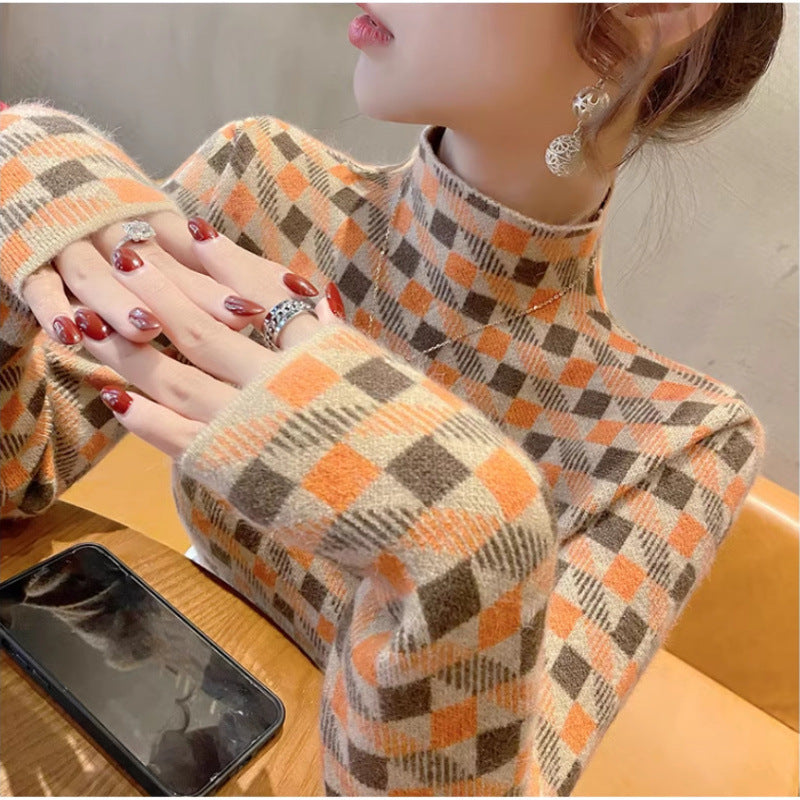 Mock Neck Sweater Bottoming Shirt