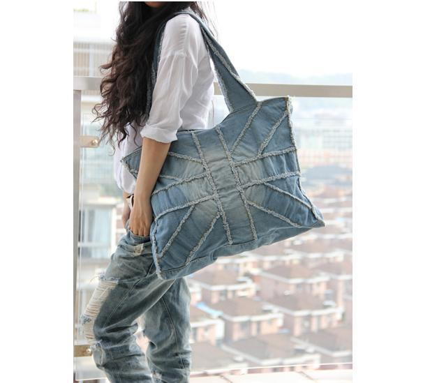 Denim bag washed rice bag