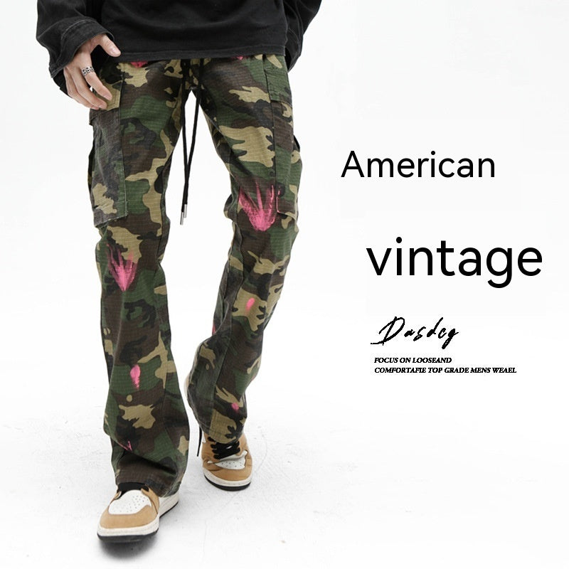 High Street Leisure Cargo Camouflage Pants Male