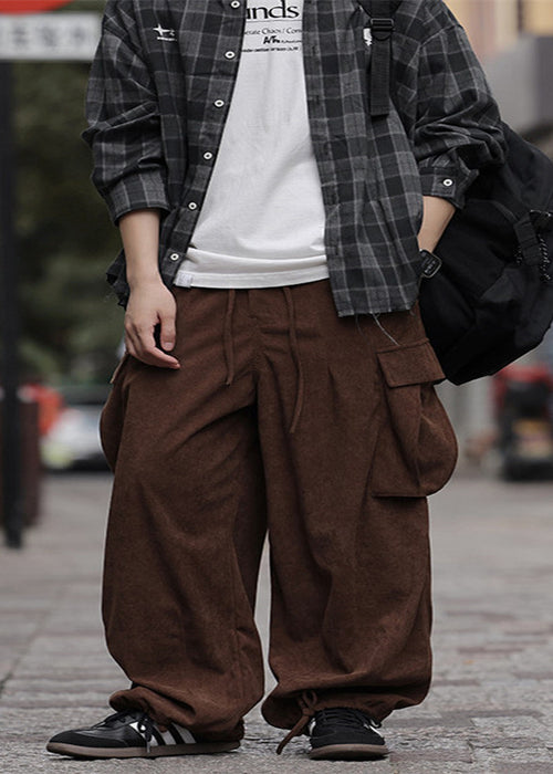 Loose Cargo Pants Men's Corduroy Casual Pants