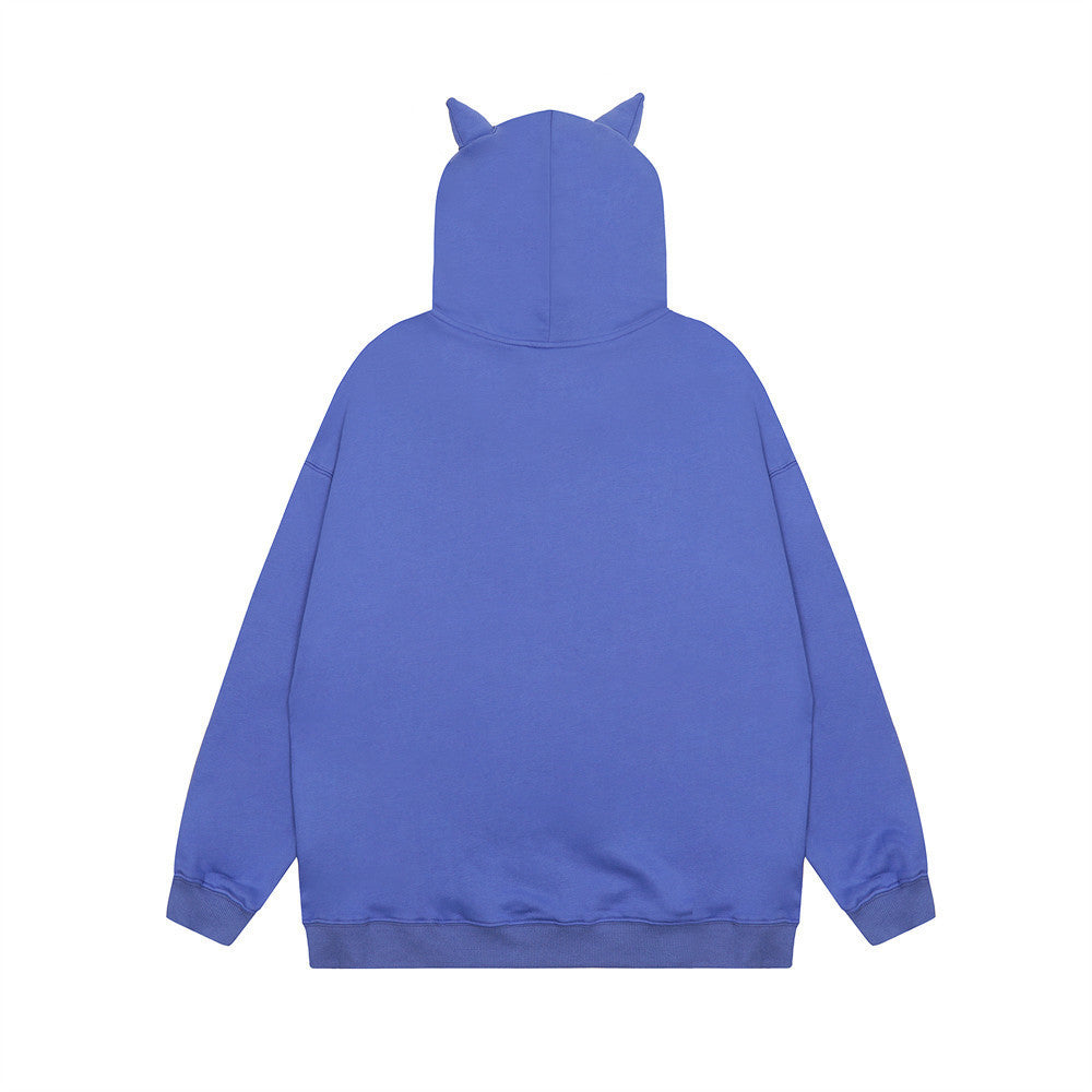 Masked Zipper Hooded Sweater For Men