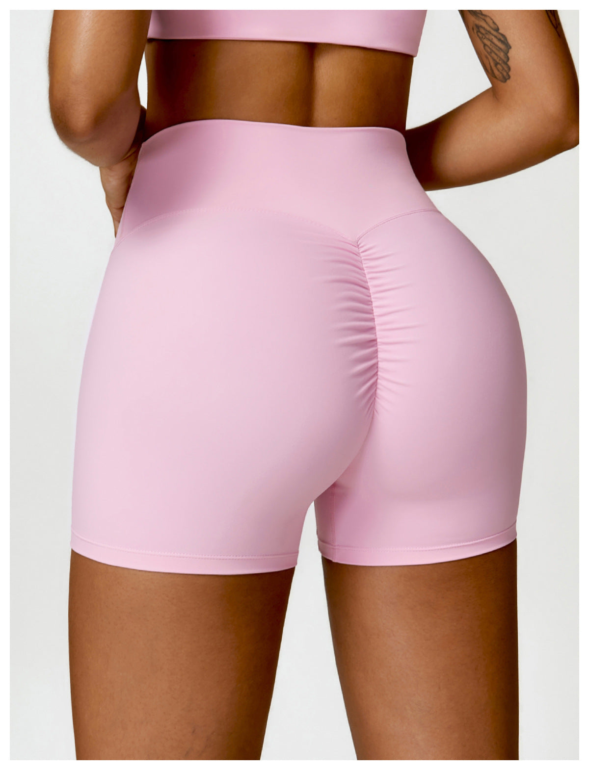 High Waist Yoga Shorts Belly Contracting Peach Hip Lifting Sport Shorts