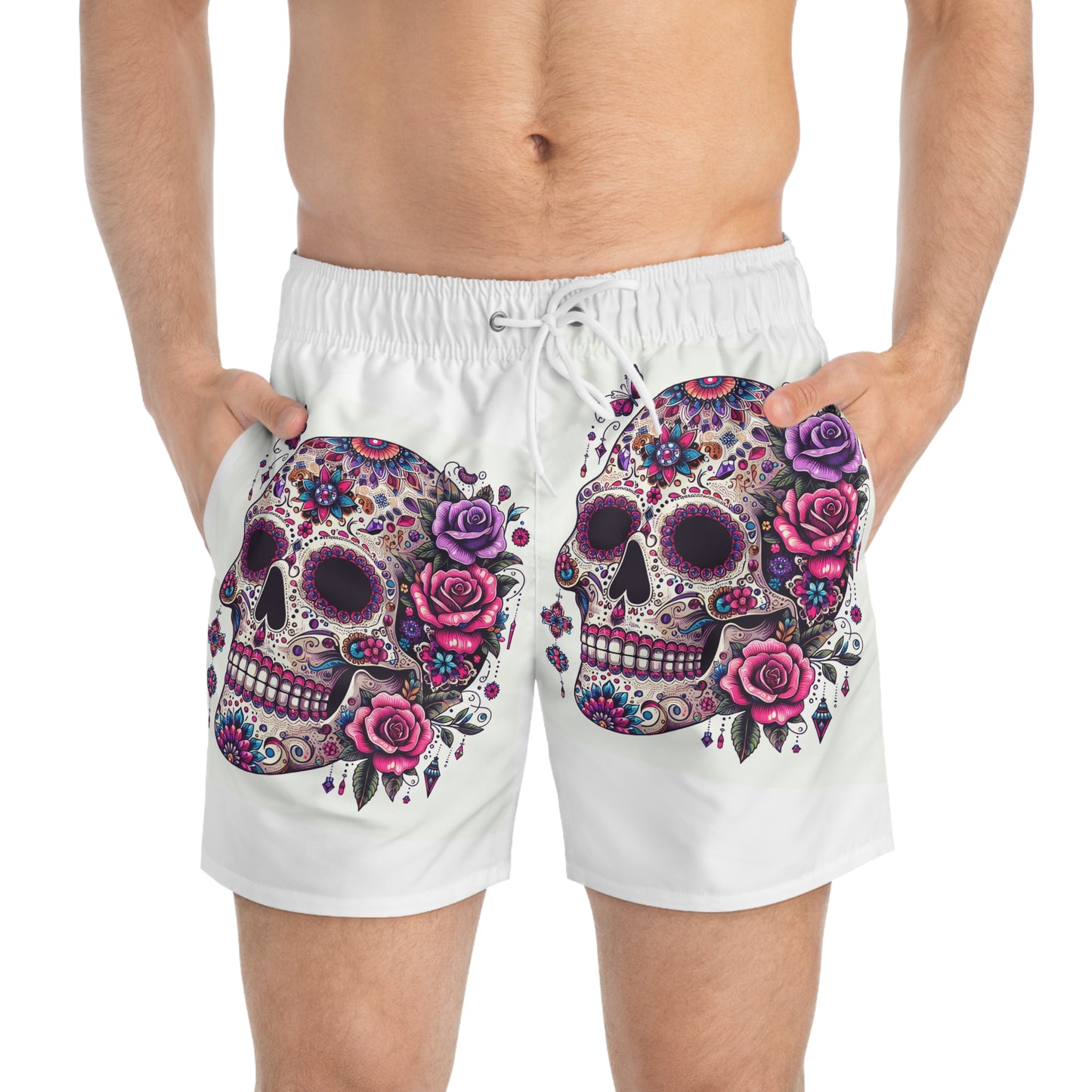 Day of the Dead Swim Trunks