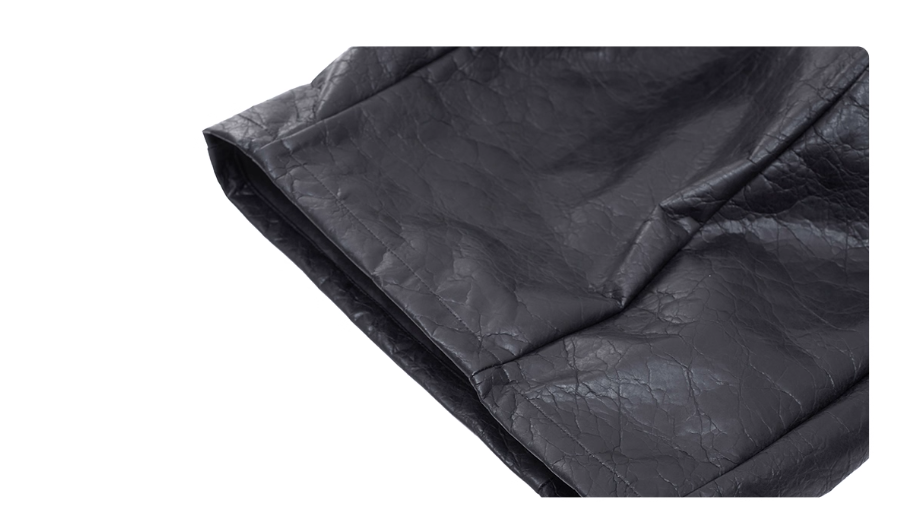 Special-shaped Deconstruction Stitching Pu Leather Pants Men's Autumn