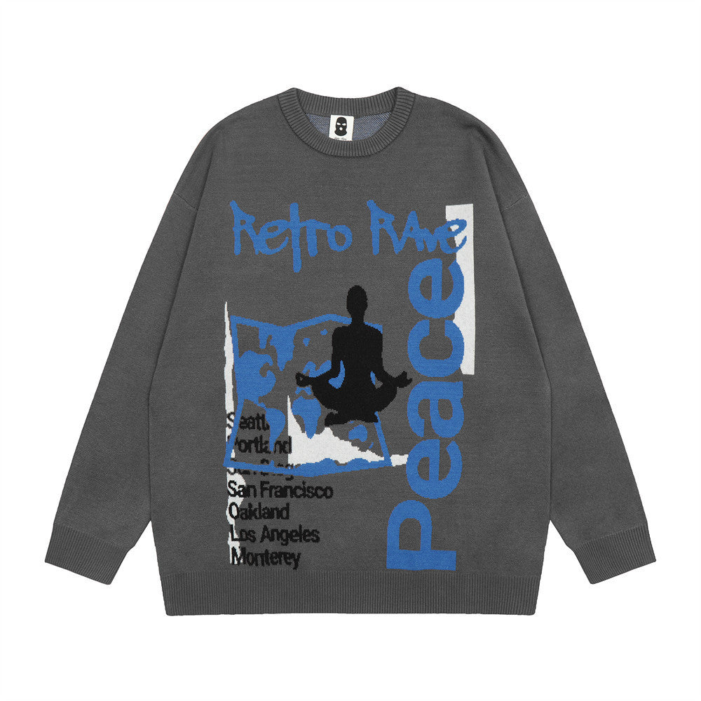 Hip Hop Trend Letter Loose Sweater