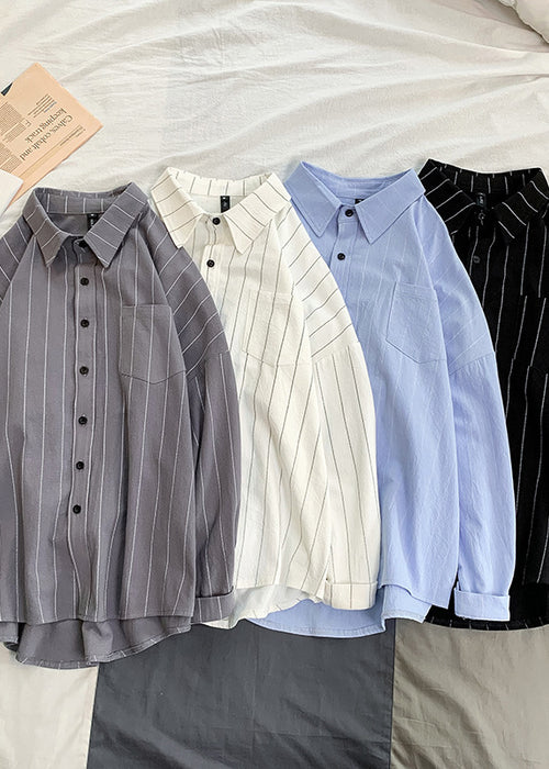 Striped long-sleeved shirt