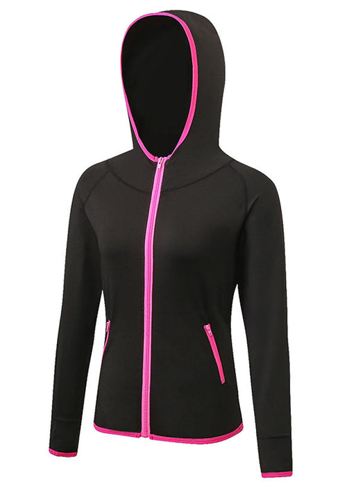 Fitness Yoga Training Running Color Matching Zipper Hoodie Quick Drying Jacket