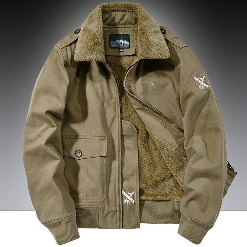 Padded Cotton Aviator Military Jacket Men