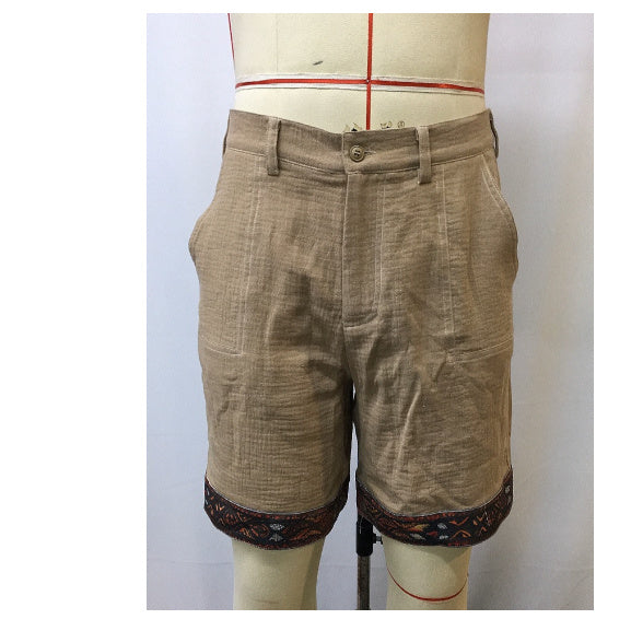 Summer Retro Ethnic Casual Shorts Outdoor Style