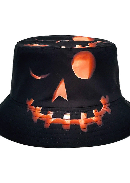 Halloween Hats Creative Cartoon Pumpkin Grimace Printed Sun-shade Fisherman Hat