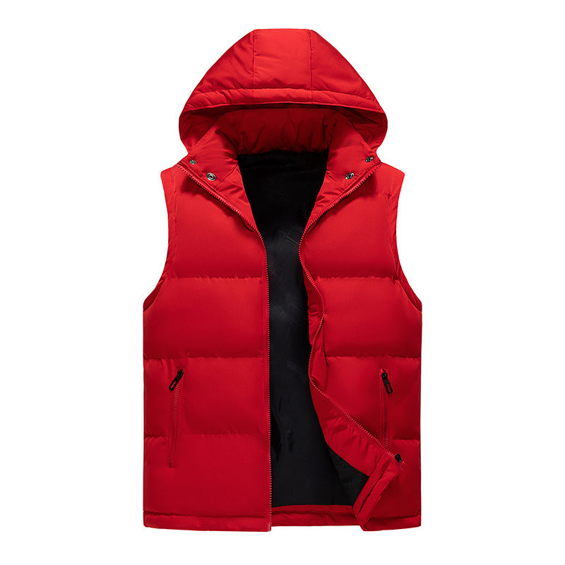 Mens Casual Solid-color Slim-fit Vest