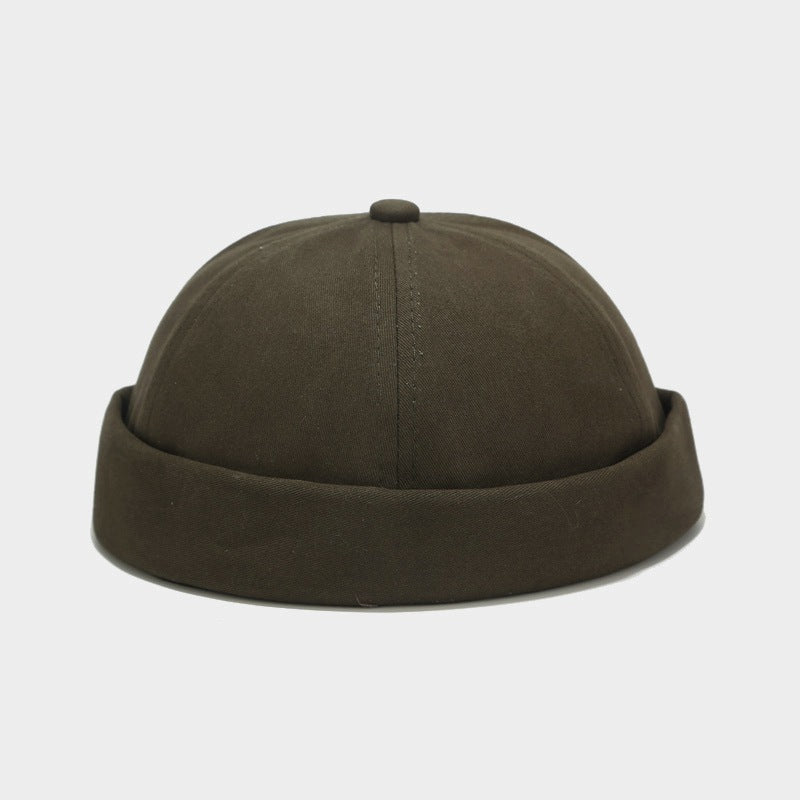 Cotton Retro Solid Color Light Board Landlord Hat Men