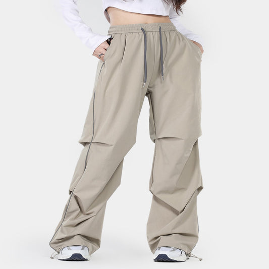 Mop Pants Women's Loose Casual Pleated Paratrooper Pants