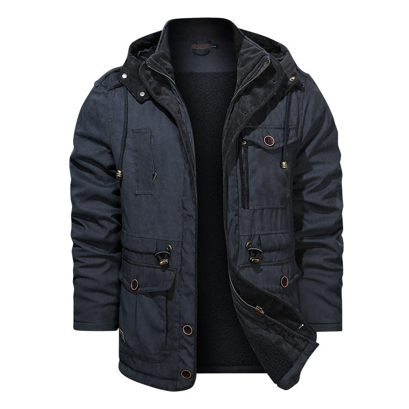 2021 Winter Warm Thick Parkas Jacket Men Cotton Casual Parkas Jacket Coat Men Brand Loose Parkas