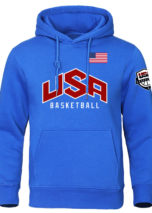 Athlete Print Sports Hoodie Men