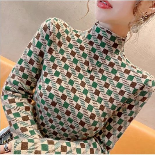 Mock Neck Sweater Bottoming Shirt