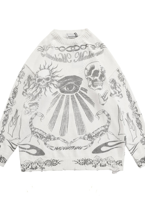 Autumn And Winter New Men's Sweaters Do Old Skull