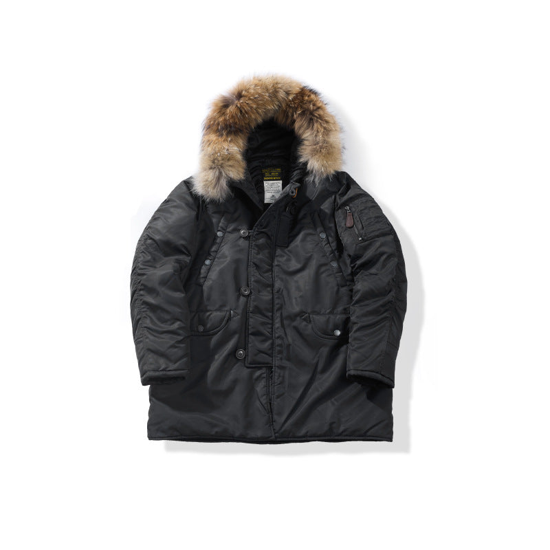 Thick Mid-length Parker Cotton-padded Coat