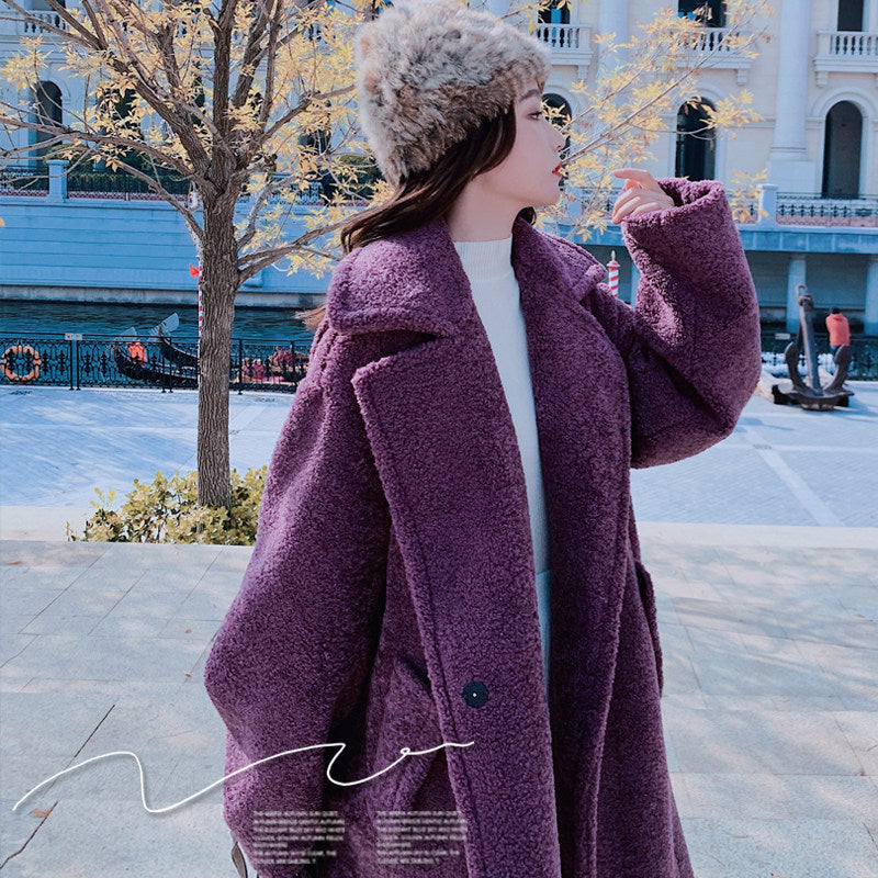 Women's Teddy Suit Padded Lamb Wool Coat