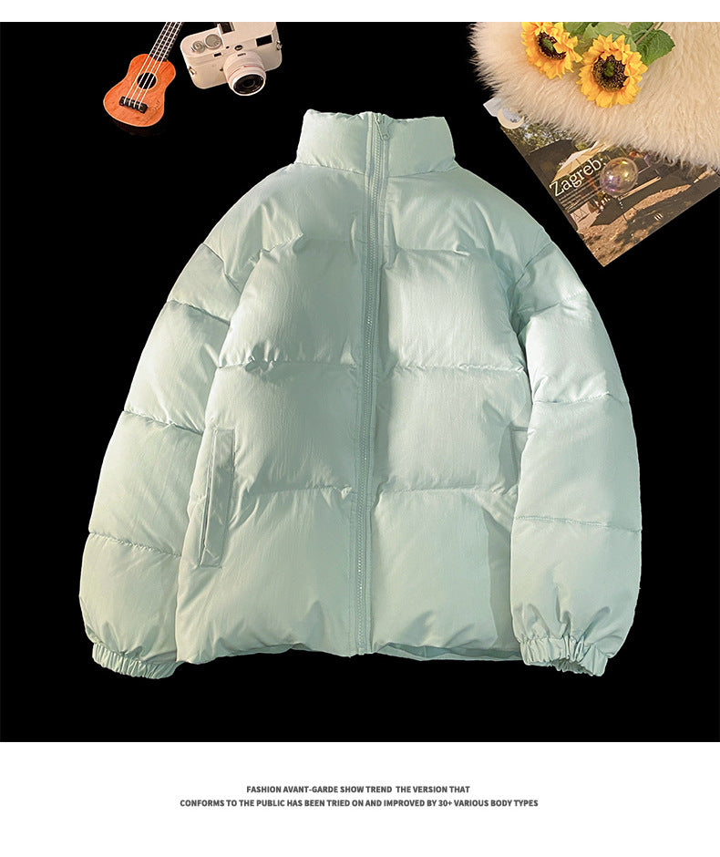 Thickened Stand Up Collar Puffer Jacket For Men