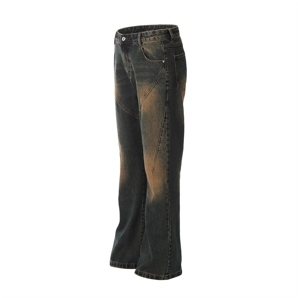 Fashion Horn Denim Trousers Men