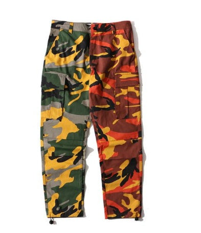 Pants pure cotton camouflage overalls men's casual pants men's and women's athletic pants