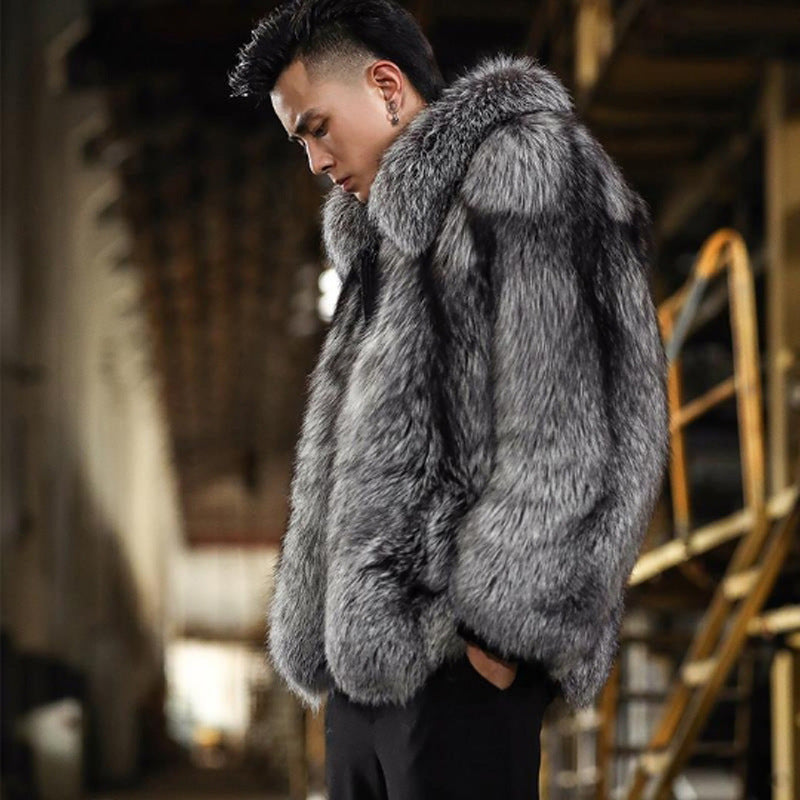 Fox Fur Faux Fur Warm Casual Jacket