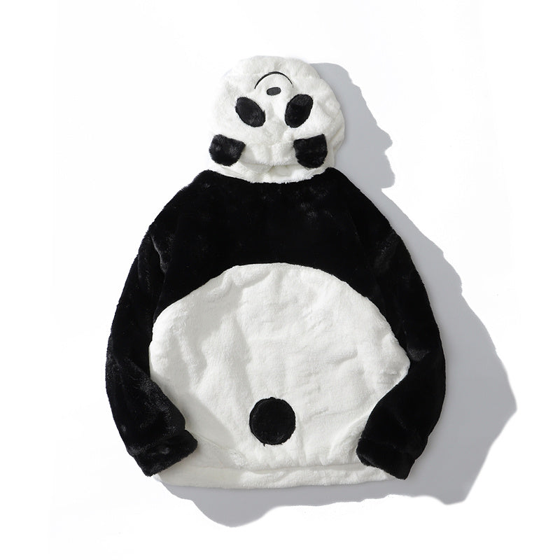 Winter Double-sided Cow Panda Faux Fur Coat On Both Sides