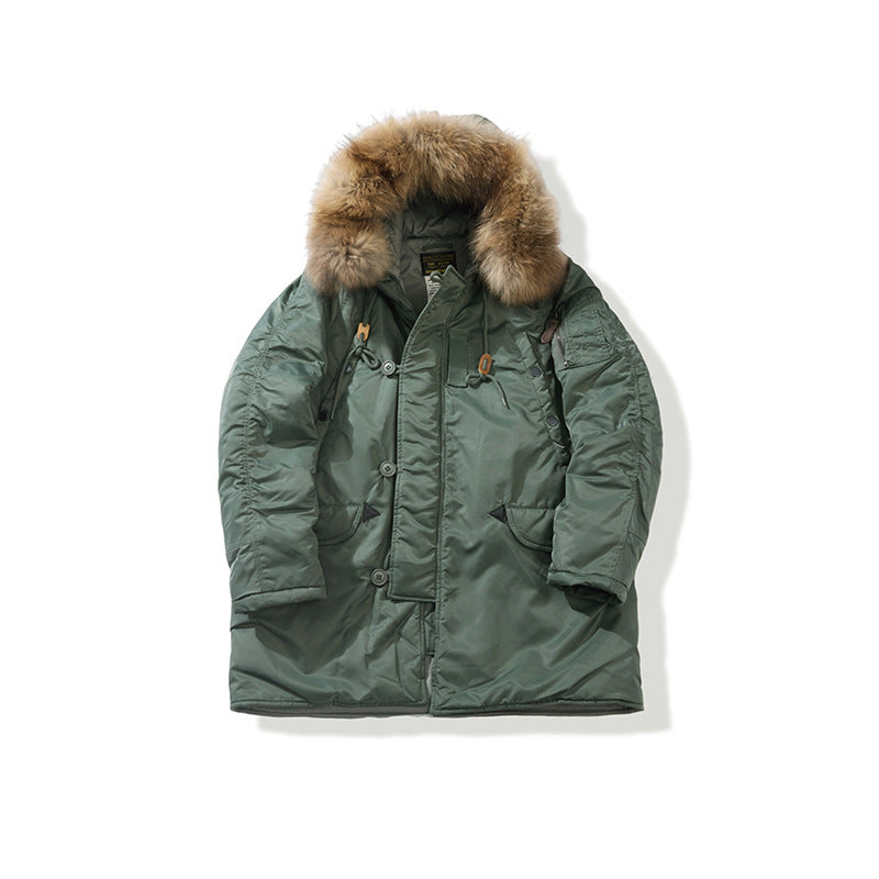 Thick Mid-length Parker Cotton-padded Coat
