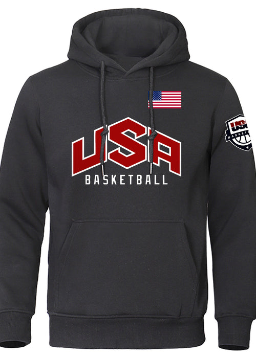 Athlete Print Sports Hoodie Men