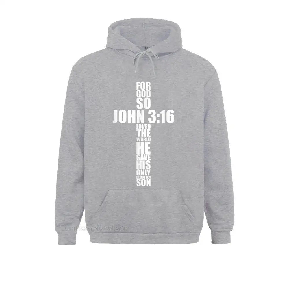 John 3 16 Christian Cross Saying Religious Bible Verse Gifts Hoodie Retro Women's Sweatshirts 3D Hoodies Youthful Clothes