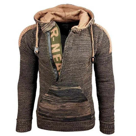 Men's Oversized Sweater Autumn Winter Casual Hooded Sweaters Pullover Men Full Sleeve Knitted Sweater Men Streetwear Pull Homme