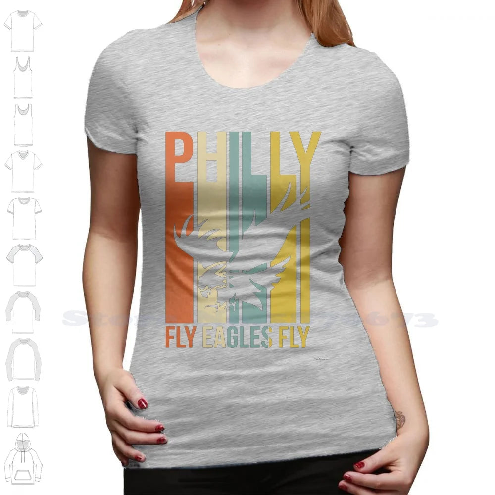 Philadelphia Fly Eagles Fly Philly Football 100% Cotton T-Shirt Football Philly Big Game Fly Eagles Fly