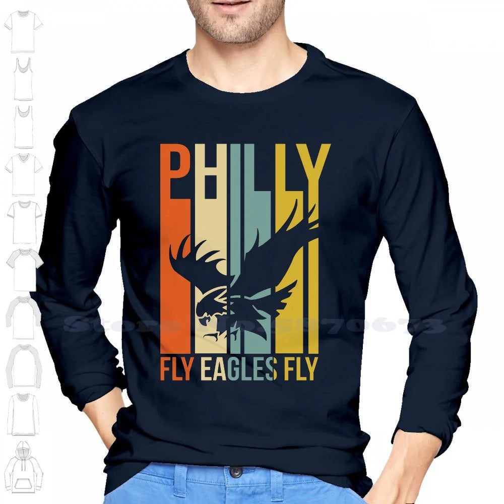 Philadelphia Fly Eagles Fly Philly Football 100% Cotton T-Shirt Football Philly Big Game Fly Eagles Fly