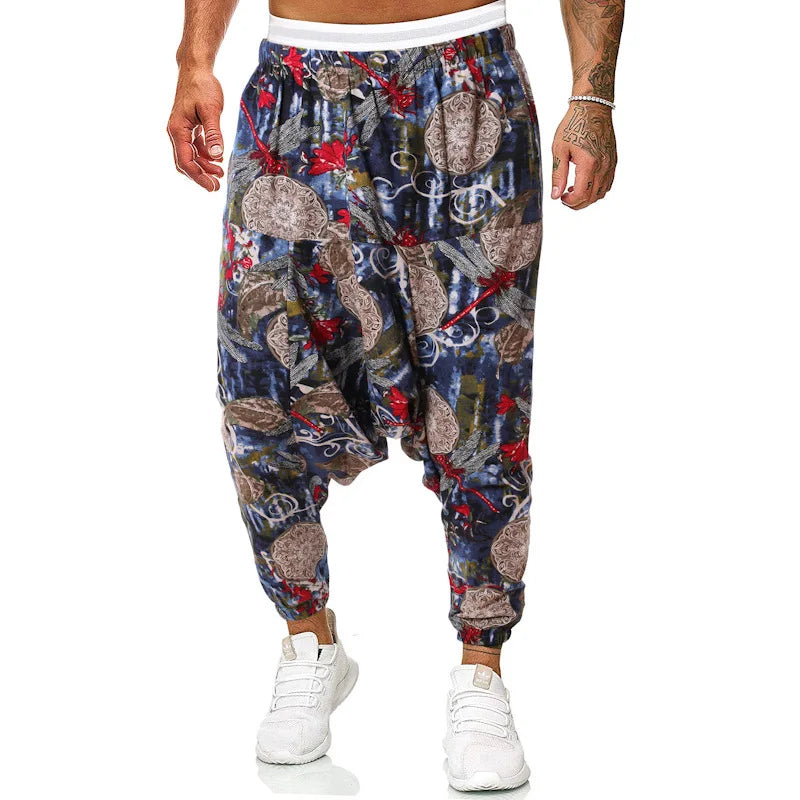 Men Baggy Harem Pants Men Hip-hop Women Wide Leg Trousers Male Casual Vintage Long Pants Pantalones Hombre