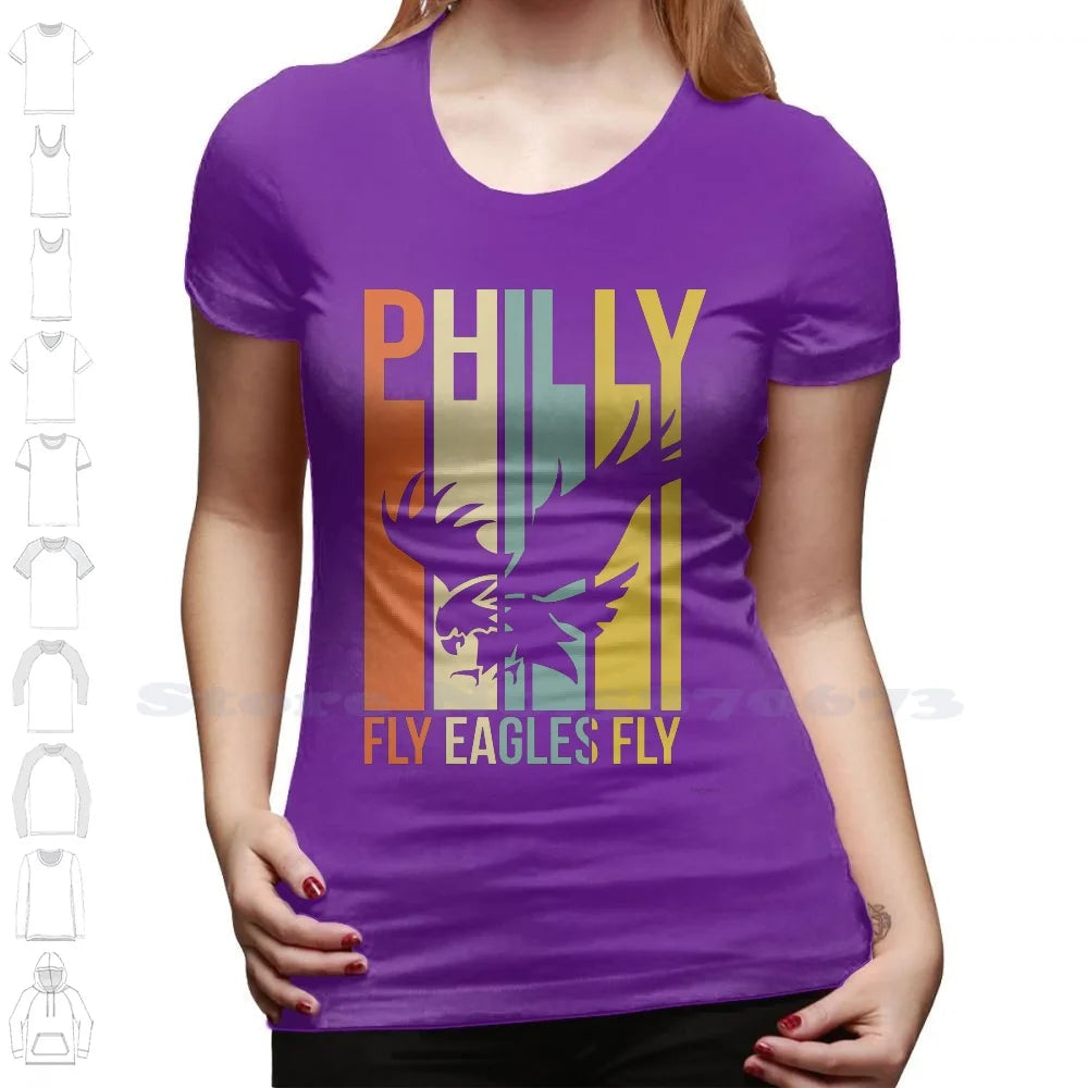 Philadelphia Fly Eagles Fly Philly Football 100% Cotton T-Shirt Football Philly Big Game Fly Eagles Fly