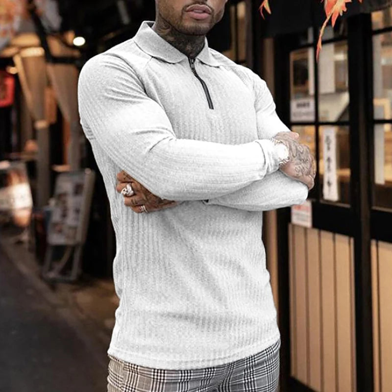 New Spring Fashion Hooded Sweaters Men Casual Turtleneck Sweaters Slim Fit Sports Pullover Men Sweater Gym Knitwear Pull Homme