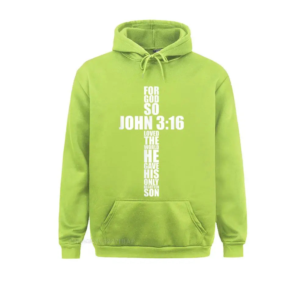 John 3 16 Christian Cross Saying Religious Bible Verse Gifts Hoodie Retro Women's Sweatshirts 3D Hoodies Youthful Clothes