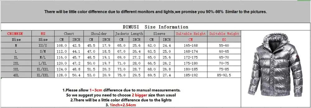 DIMUSI Winter Men's Jackets Fashion Men Cotton Warm Parkas Down Hoodies Coats Casual Outdwear Thermal Jackets Mens Clothing