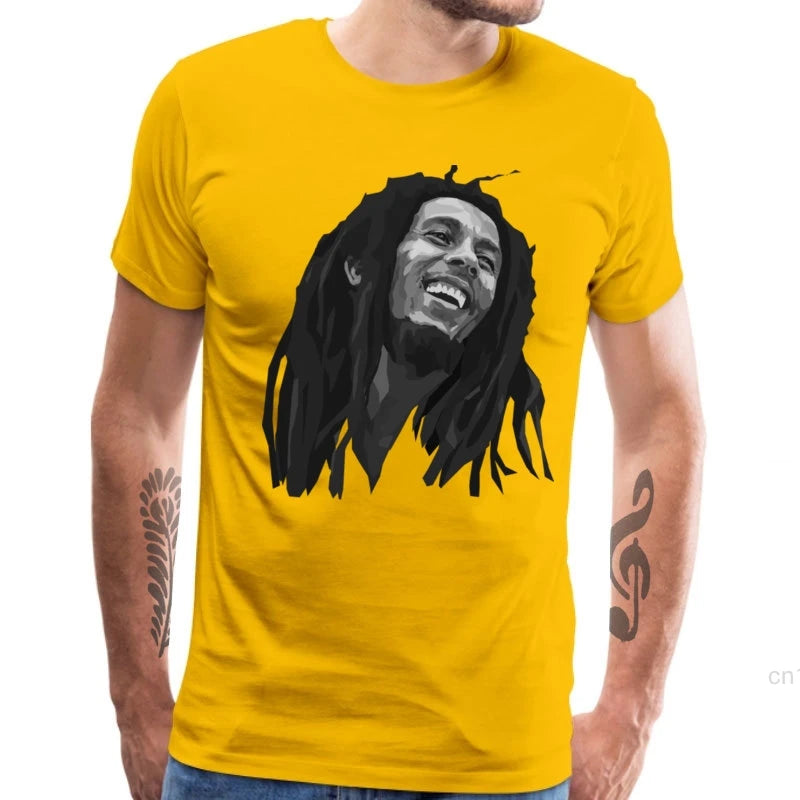 Legend Bob Marley T-shirt For Men Short Sleeve Tops & Tees Reggae Music Hip Hop New Fashion Cotton Mens Tshirt Funny T Shirts