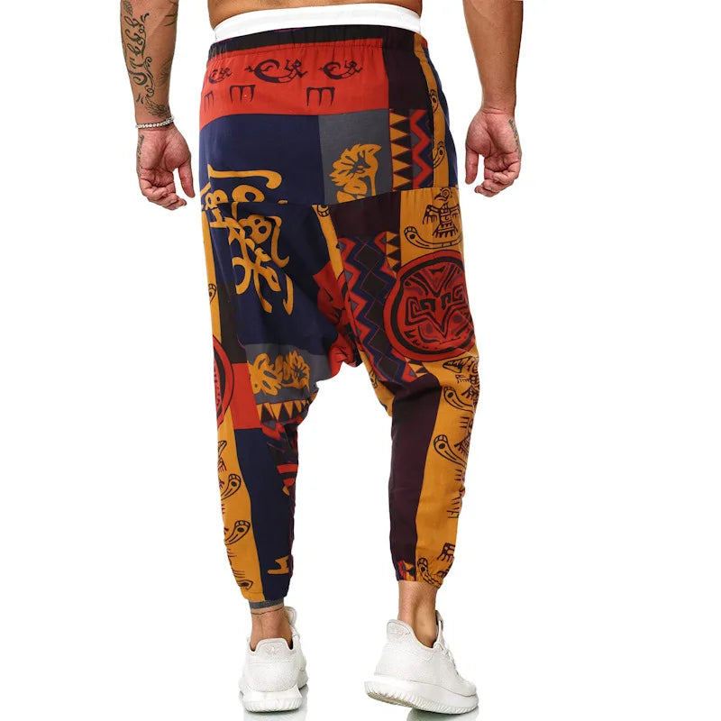 Men Baggy Harem Pants Men Hip-hop Women Wide Leg Trousers Male Casual Vintage Long Pants Pantalones Hombre