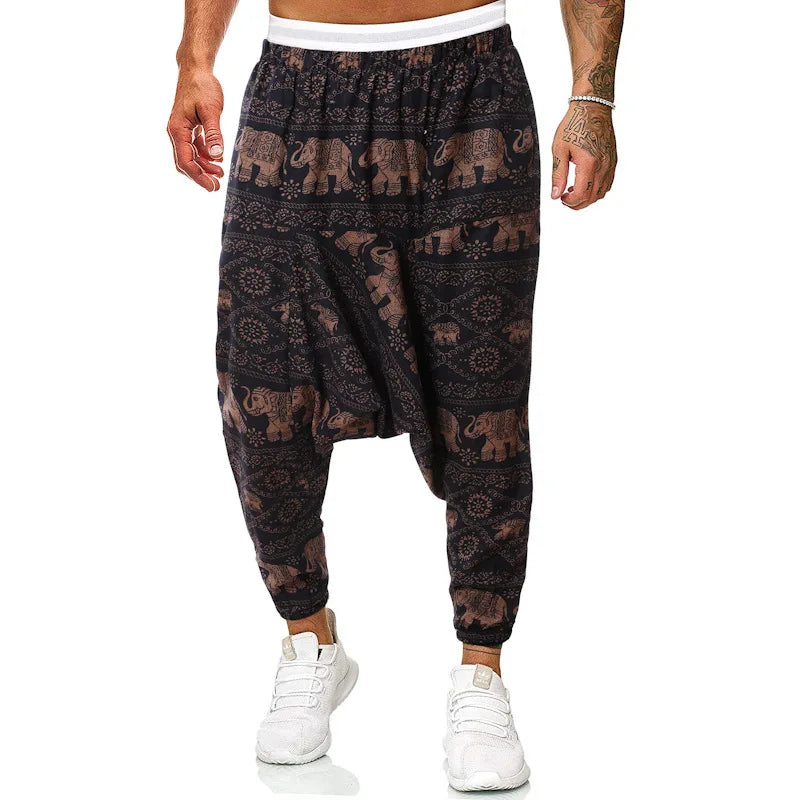 Men Baggy Harem Pants Men Hip-hop Women Wide Leg Trousers Male Casual Vintage Long Pants Pantalones Hombre