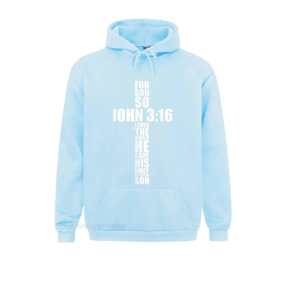 John 3 16 Christian Cross Saying Religious Bible Verse Gifts Hoodie Retro Women's Sweatshirts 3D Hoodies Youthful Clothes