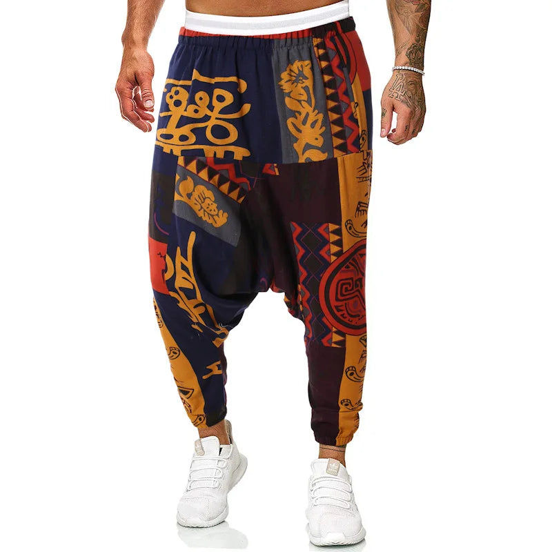 Men Baggy Harem Pants Men Hip-hop Women Wide Leg Trousers Male Casual Vintage Long Pants Pantalones Hombre