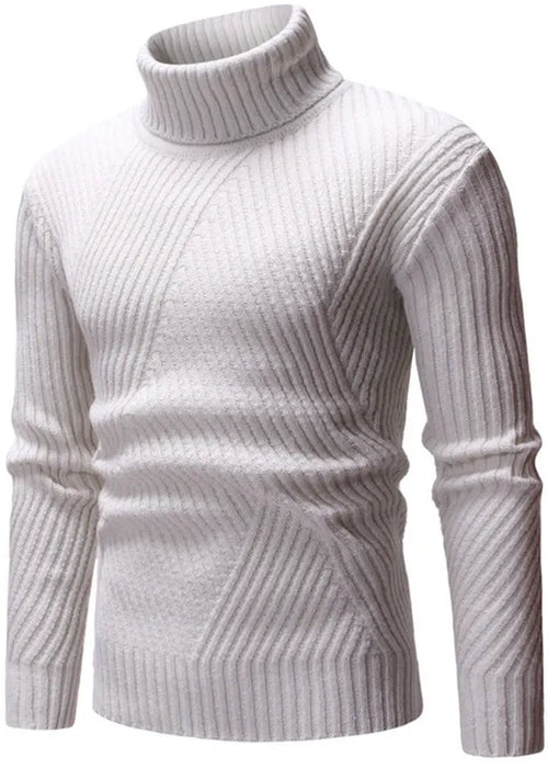 New Autumn Winter Fashion Brand Clothing Men's Sweaters Warm Slim Fit Turtleneck Men Pullover  Knitted Sweater Men