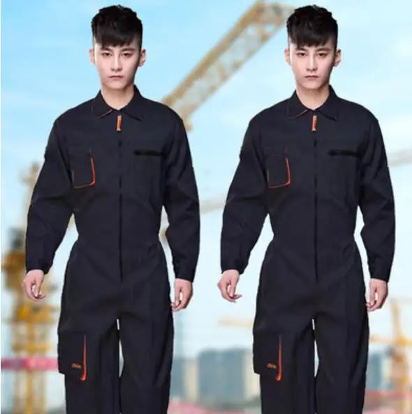 Work Overall Uniform Men Women Work Coverall Car Repairman Jumpsuit Workshop Mechanic Work Clothes Fly pockets Warehouse Rompers