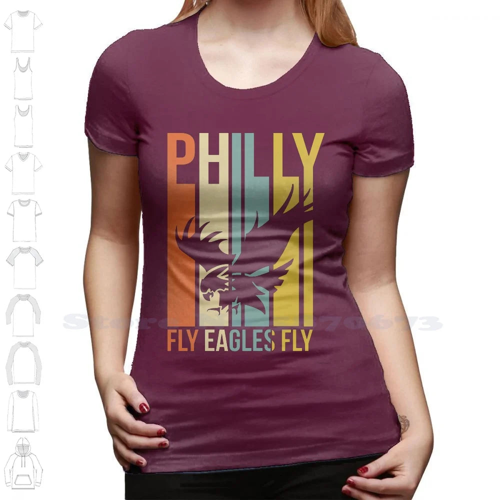 Philadelphia Fly Eagles Fly Philly Football 100% Cotton T-Shirt Football Philly Big Game Fly Eagles Fly